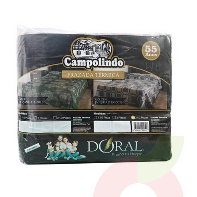 Frazada Golden Escocesa Doral 2.5Pl  - Sabana Doral.JPG