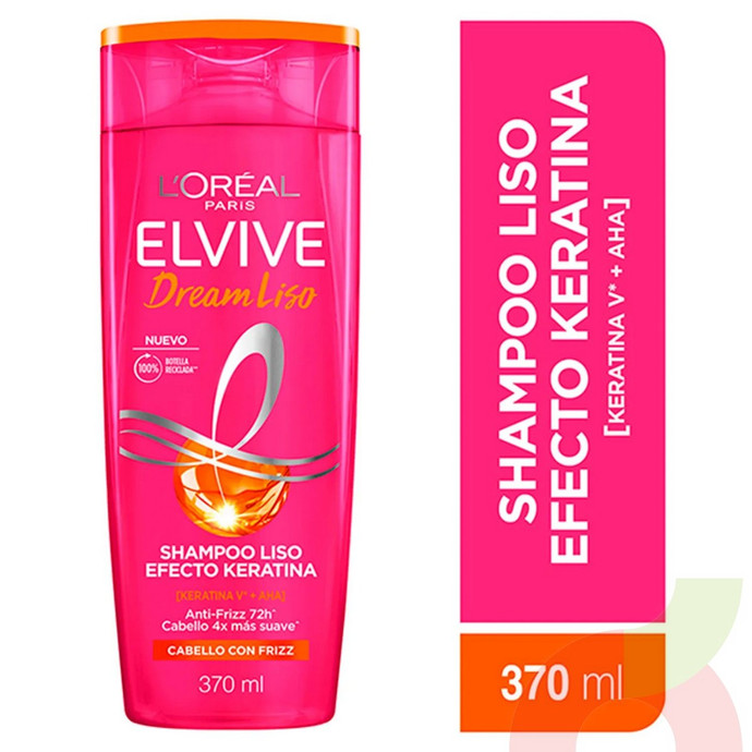 Shampoo Liso Efecto Keratina Elvive 370Ml - SHAMPOO ELVIVE 370.JPG