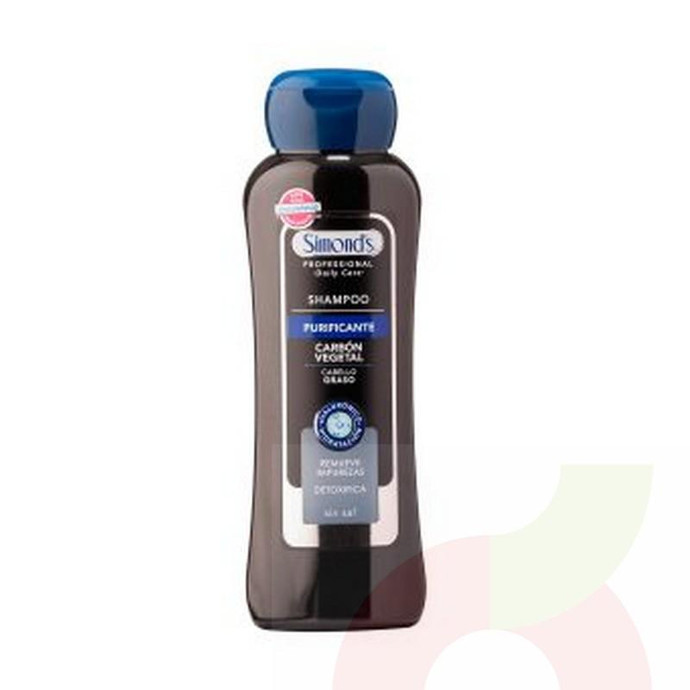 Shampoo Purificante Carbón Vegetal Cabello Graso Simonds 410Ml - Shampoo Purificante Carbón Vegetal-Simonds 410Ml