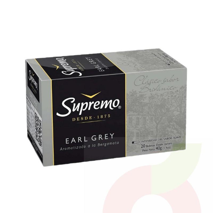 Té Earl Grey Premium Supremo 40Gr 20 Bolsitas - Te Supremo Gourmet Prem 20Bl Egrey