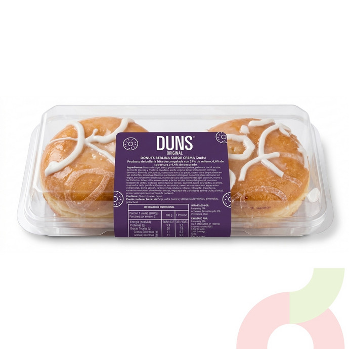 Donuts Berlina Crema Duns 180Gr 2 Unidades - Donuts Berlina Crema Duns 180Gr 2 Unidades.JPG