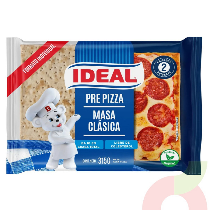 Pre Pizza Masa Clásica Ideal 315Gr 2 Unidades - Pre Pizza Masa Clásica Ideal 315Gr.JPG