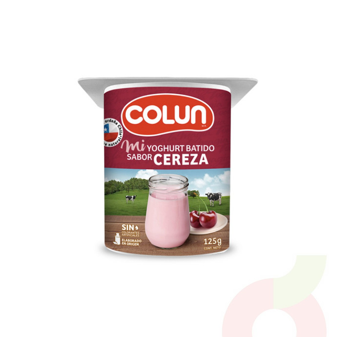 Yoghurt Batido Sabor Cereza Colun 125Gr - colun cereza 125 gr.JPG