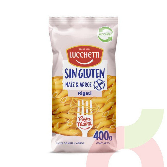 Pasta Rigati Sin Gluten Lucchetti 400Gr - 7802500000190.JPG