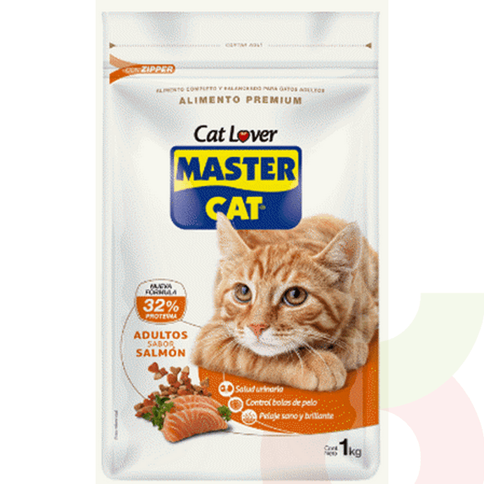 Alimento Gato Master Cat 1Kg - Master Cat Salmón Sardina 1 Kg.