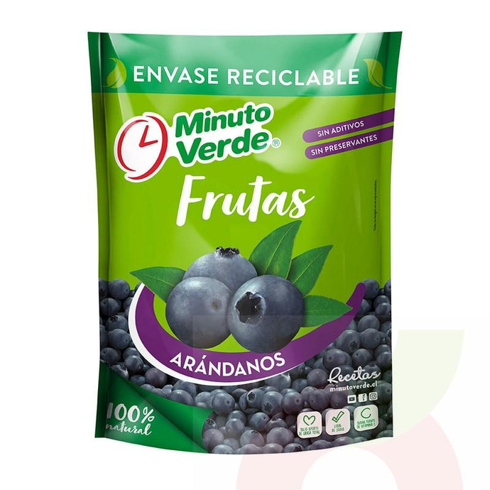 Congelado Arándano Minuto Verde 400Gr - Congelado Arandano M. Verde 400Gr