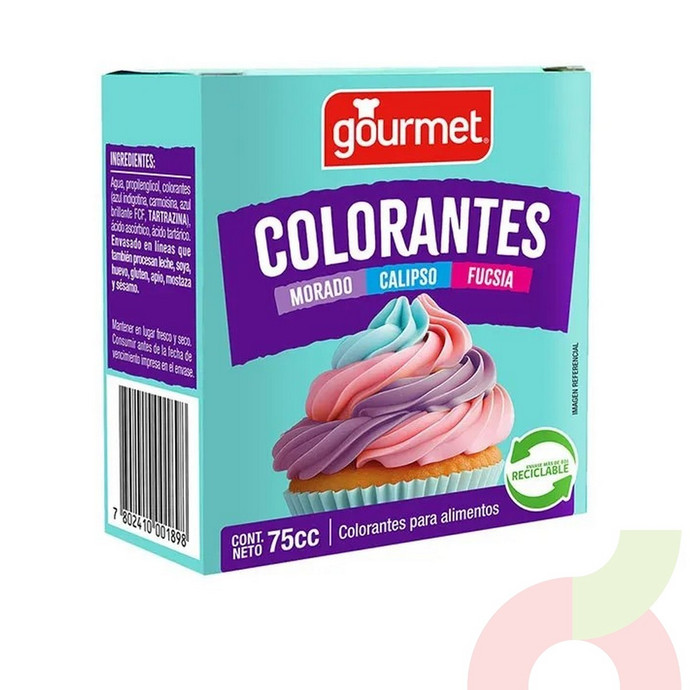 Colorantes Morado Calipso Fucsia Gourmet 75Cc  - Colorantes Fucsia Gourmet 75Cc.JPG
