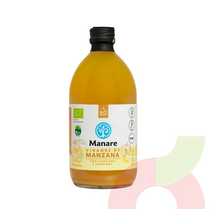 Vinagre de Manzana con Cúrcuma y Jengibre Manare 500Ml - 7804651860876.JPG