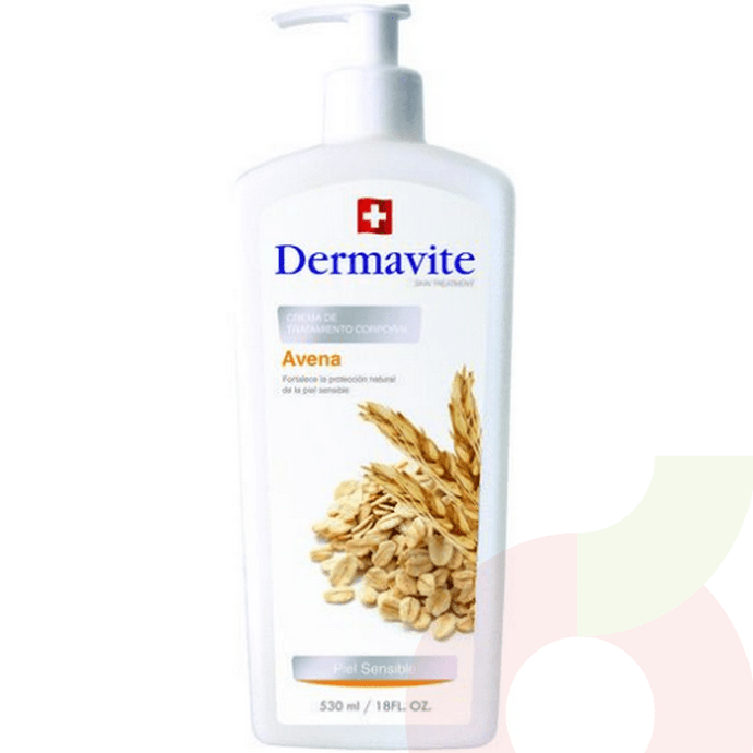 Crema Tratamiento Corporal Avena Piel Sensible Dermavite 530Ml - Crema Dermavite-Piel Sensible Avena 530 Ml