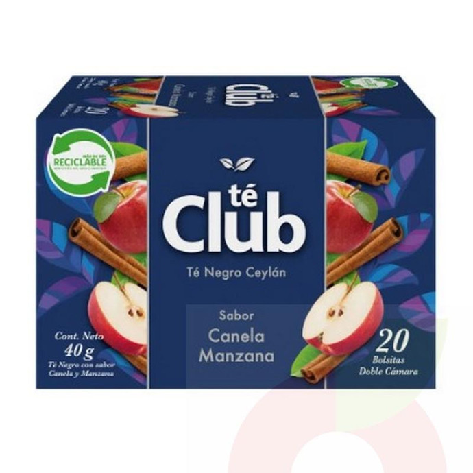 Té Manzana Canela Té Club 20 Unidades 40Gr - Te Club Manzana Canela 20Bls