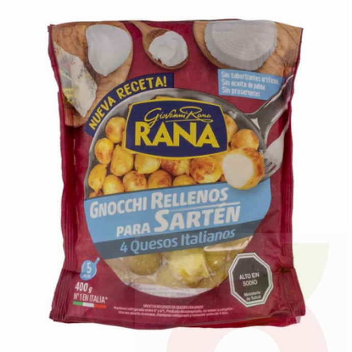Pasta Gnocchi Rellenos 4 Quesos Italianos La Rana 400Gr - La rana 4 quesos.jpg