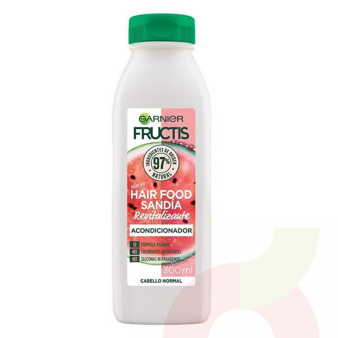 Acondicionador Hair Food Sandia Fructis 300Ml - Acond. Hair Food Sandia-Garnier Fructis 300Ml