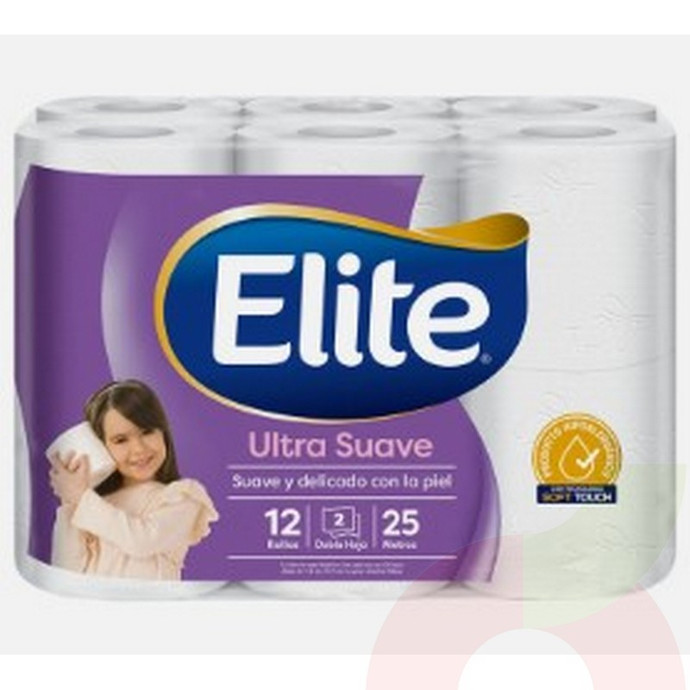 Papel Higiénico Doble Hoja 25Mt 12 Unidades - elite doble hoja 12 25.JPG