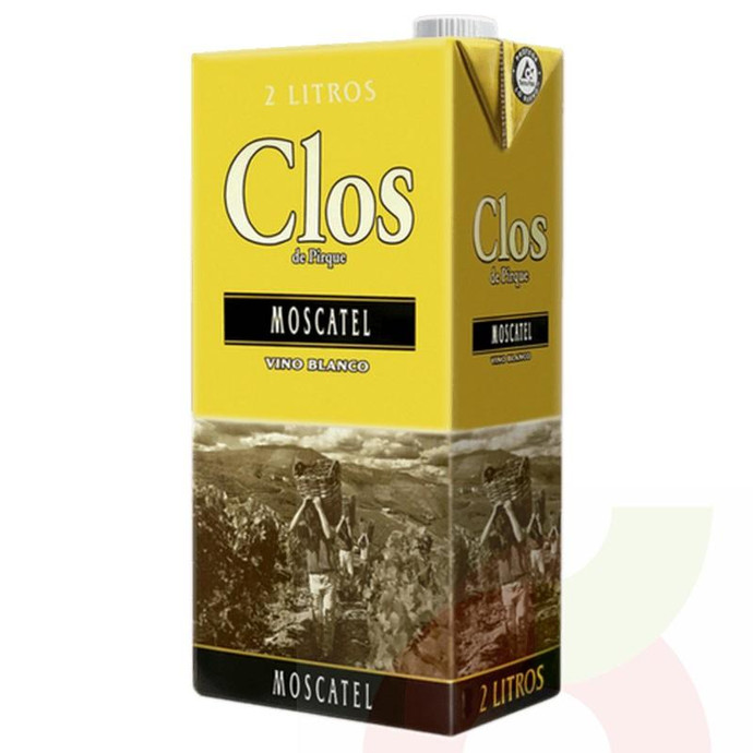 Vino Tetrapack Moscatel Clos de Pirque 2Lt  - Vino Moscatel Clos De Pirque 2L Tetrapack