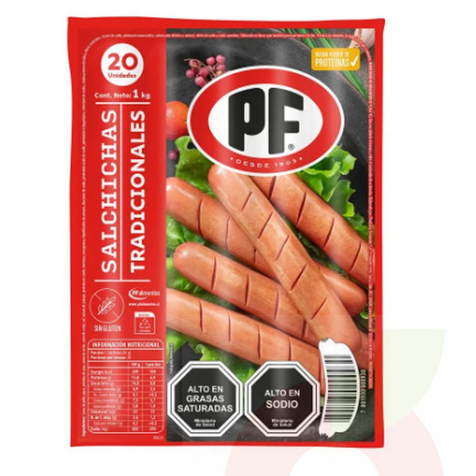 Salchicha Tradicional PF 1Kg - salchichas pf tradicional.jpg