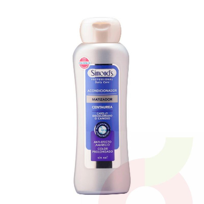 Acondicionador Matizador Centaurea Cabello Decolorado Canoso Simonds 410Ml - Acond. Matizador Centaurea-Simonds 410Ml