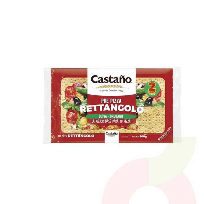 Prepizza Castaño 500Gr Rettangolo   - pre pizza acstaño.jpg