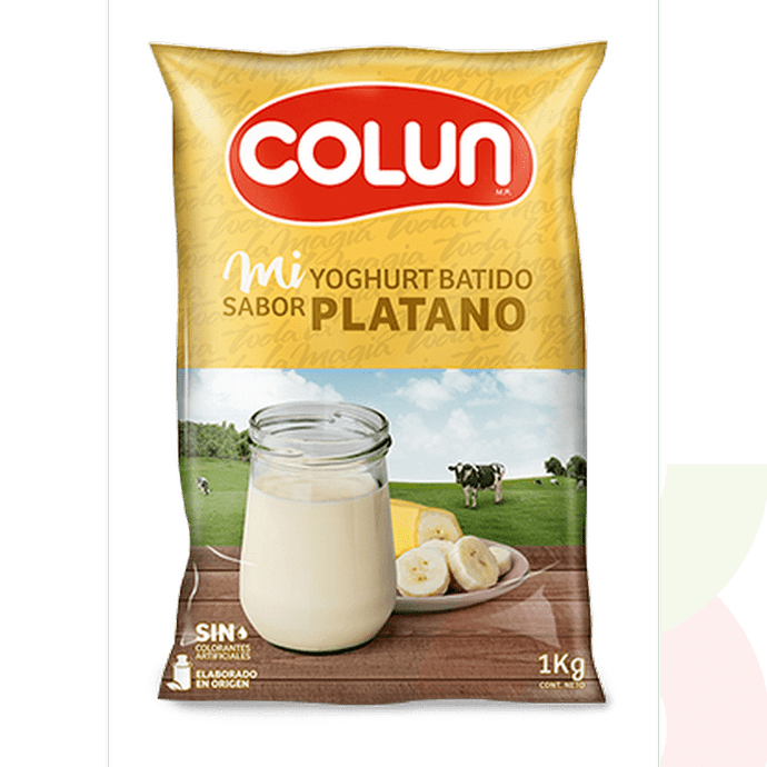 Yoghurt Plátano Colun 1Kg - Yoghurt Plátano, Colun 1L