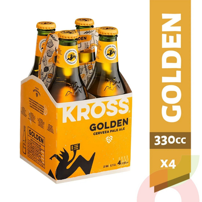 Cerveza Pale Ale Gold Kross 330Cc 4 Unidades - Cerveza Pack Gold Kross.JPG