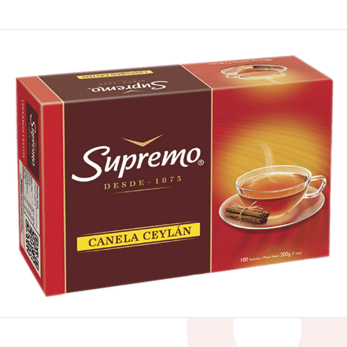 Té Ceylan Canela Supremo 100 Unidades 200Gr  - Té Ceylan Canela Supremo 100 Unid