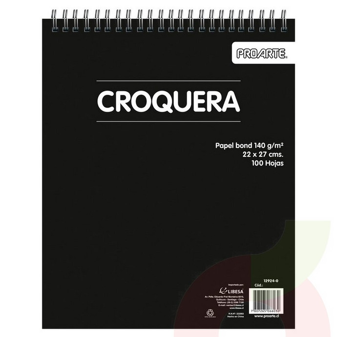 Croquera Proarte 22X27cm 100H  - 7807265980237.JPG