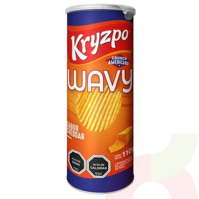Papas Kryzpo Wavy Cheddar 110Gr - Papas Kryzpo Wavy 1103Gr Cheddar