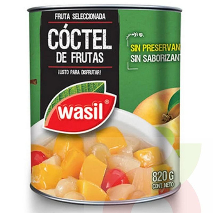 Coctel Frutas Wasil 820Gr - Wasil Coctel Frutas 820Gr