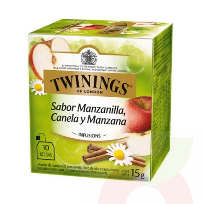 Infusión Manzana Canela Twinings 10 Unidades 20Gr - Infusion Twinings 10 Manzana Canela