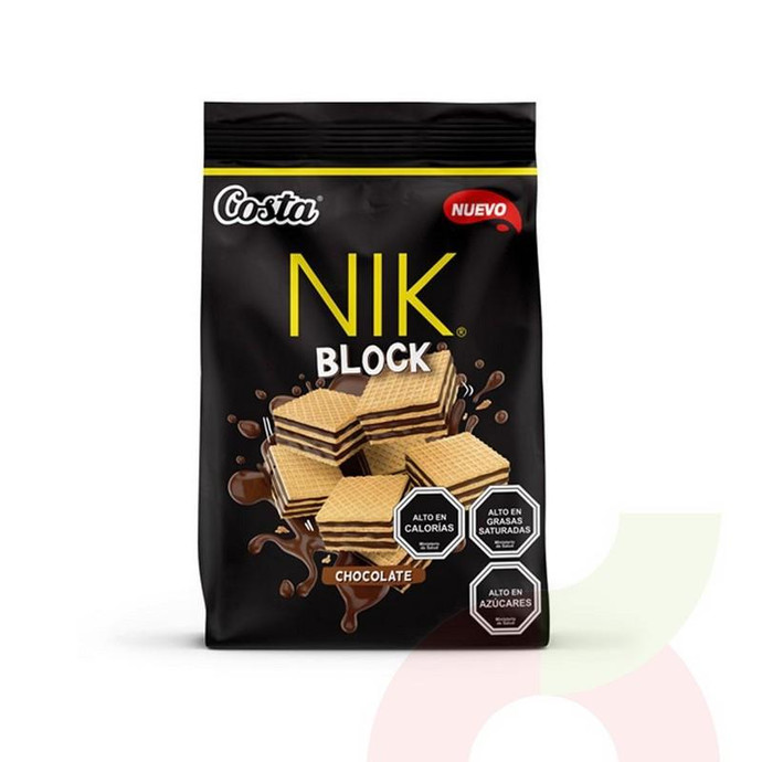 Galleta Block Chocolate Nik 160Gr - Galleta Nik Block 160Gr