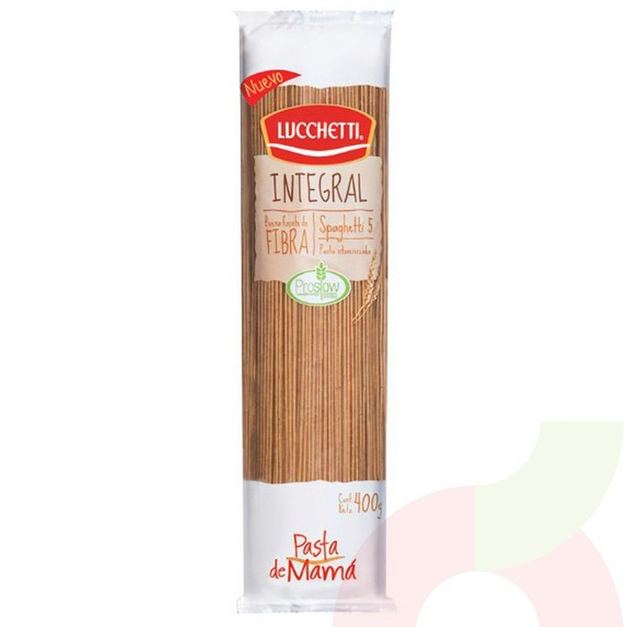 Pasta Integral N°5 Lucchetti 400Gr - pasta n5 integral lucchetti.JPG