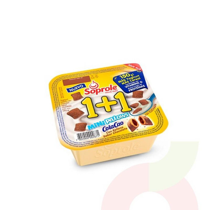 Yogurt 1+1 Mini Pillows Soprole 140Gr - Yoghurt 1+1 P/Llevar Mini Pillows