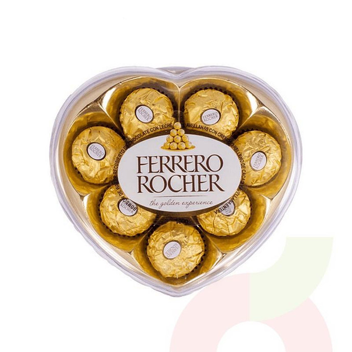  Bombones Corazón Ferrero Rocher 100Gr - Bombones Corazón-Ferrero Rocher 100Gr
