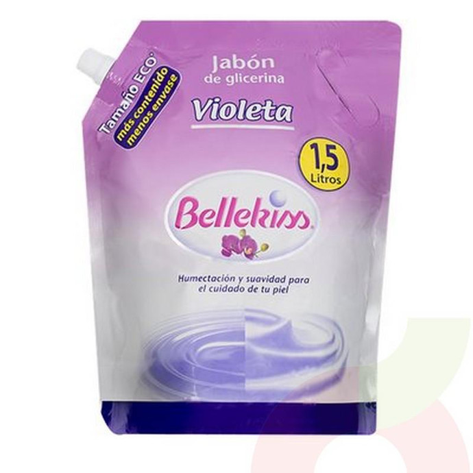 Jabon de Glicerina Violeta Bellekiss 1.5Lt - Jabon Bellekiss 1.5Lt Violeta