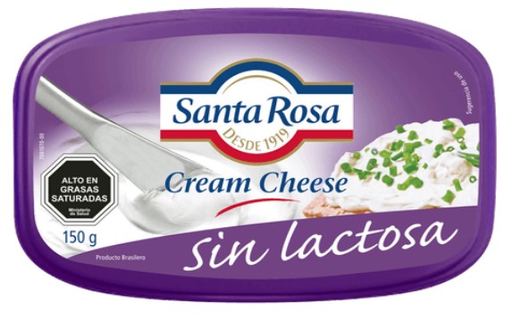 Queso Crema Santa Rosa Cream Cheese 150Gr Sin Lactosa - qsaro.jpg