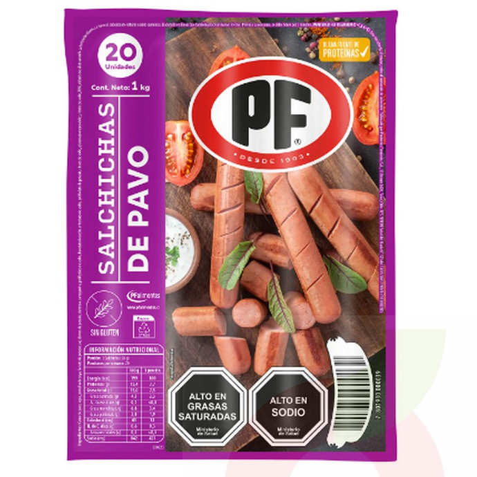 Salchicha de Pavo Pf 1Kg - salchicha pavo.jpg