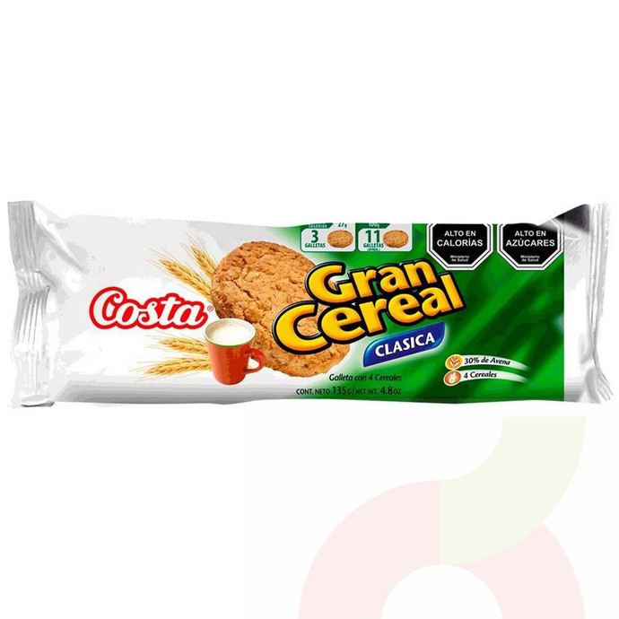 Galleta Clásica Gran Cereal Costa 135Gr - Galleta Clásica Gran Cereal Costa 135Gr