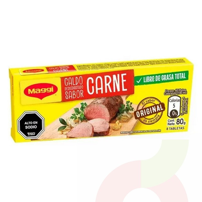 Caldo de Carne Maggi 8 Unidades 80Gr  - caldo carne 80.jpg