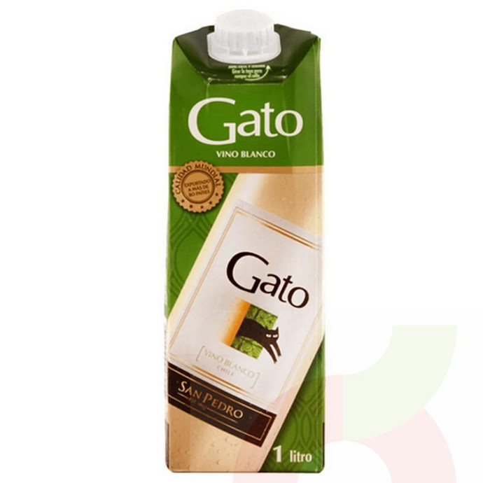 Vino Tetrapack Blanco Gato 1Lt - Vino Blanco-Gato Tetrapack 1Lt