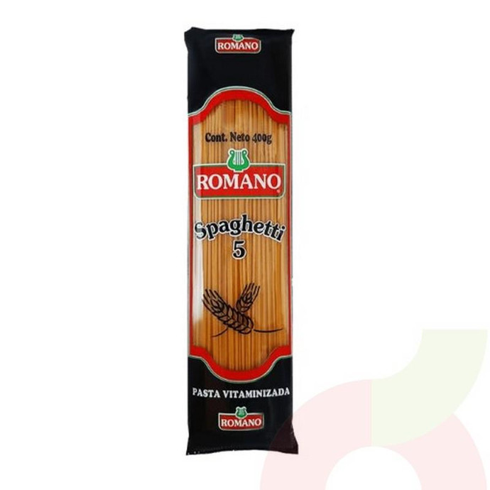 Pastas Spaguetti N°5 Romano 400Gr  - Fideos Romano 400Gr Spag5