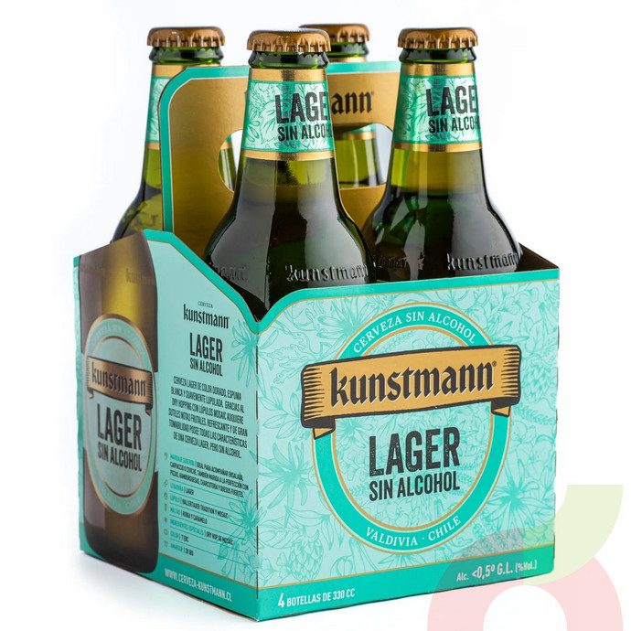 Pack Cerveza Lager Sin Alcohol Kunstmann 330Cc 4 Unidades - Pack-4-un-Cerveza-Kunstmann-Lager-Sin-Alcohol-330-cc.JPG