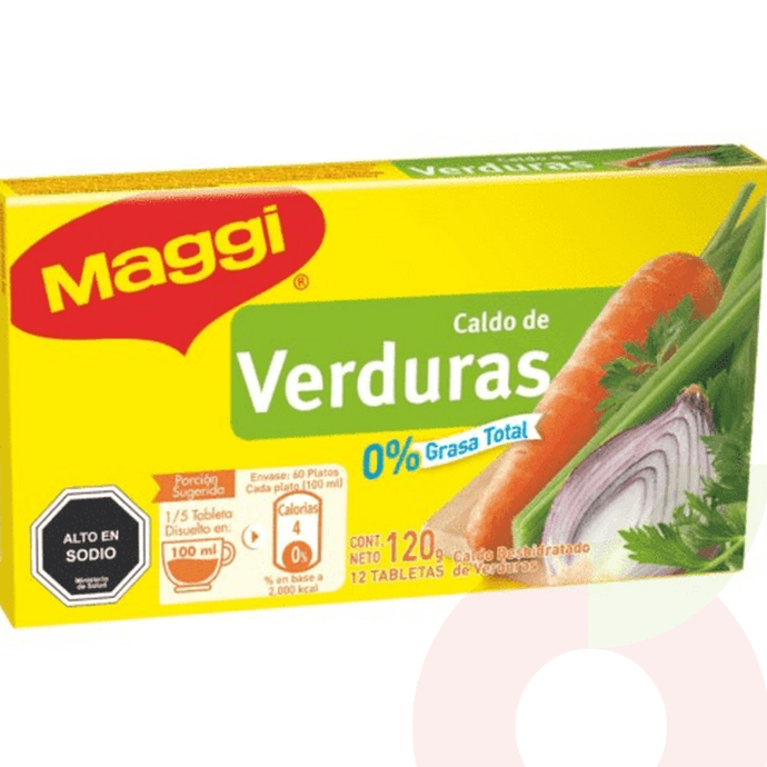 Caldo Sabor Verduras Maggi 12 Unidades 120Gr - Caldo De Verduras-Maggi 12 Unid 10Gr