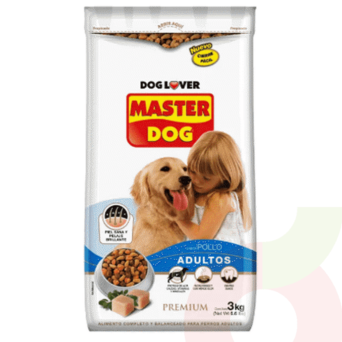 Alimento Perro Premium Master Dog 3Kg - Master Dog Pollo 3 Kg.