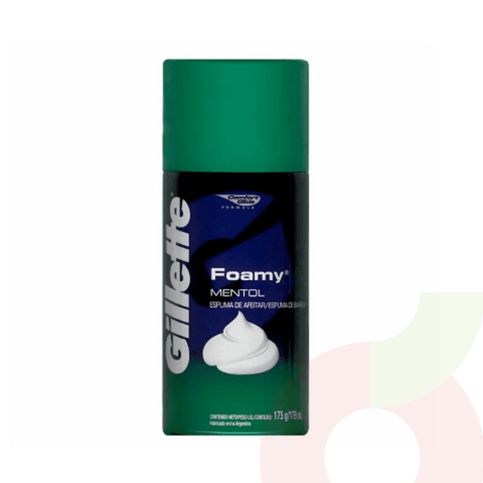 Espuma Afeitar Foamy Mentol Gillette 175Gr - Espuma De Afeitar-Gillete-Foamy Mentol 175 Grs