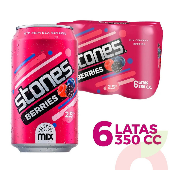 Pack Cerveza Berries Stones 350Cc 6 Unidades - Stones Berries.JPG