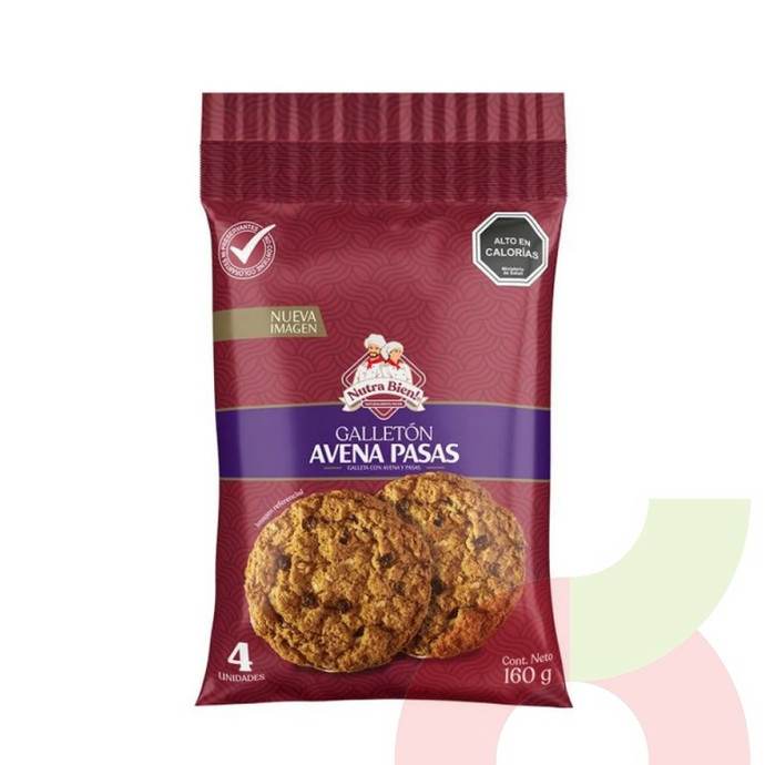 Galletón Avena y Pasas Nutra Bien 160Gr 4 Unidades - 7803525001148.JPG