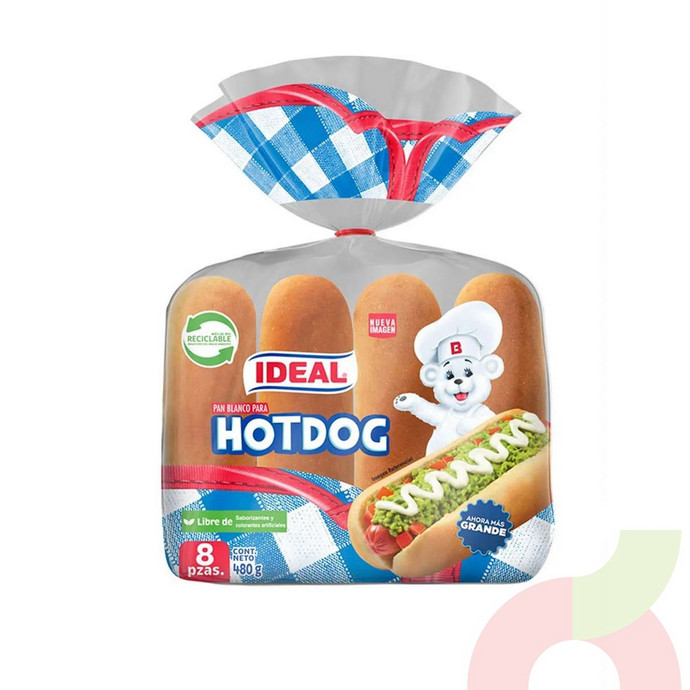 Pan Hot Dog Ideal 480Gr 8 Unidades - 7803403003158.JPG
