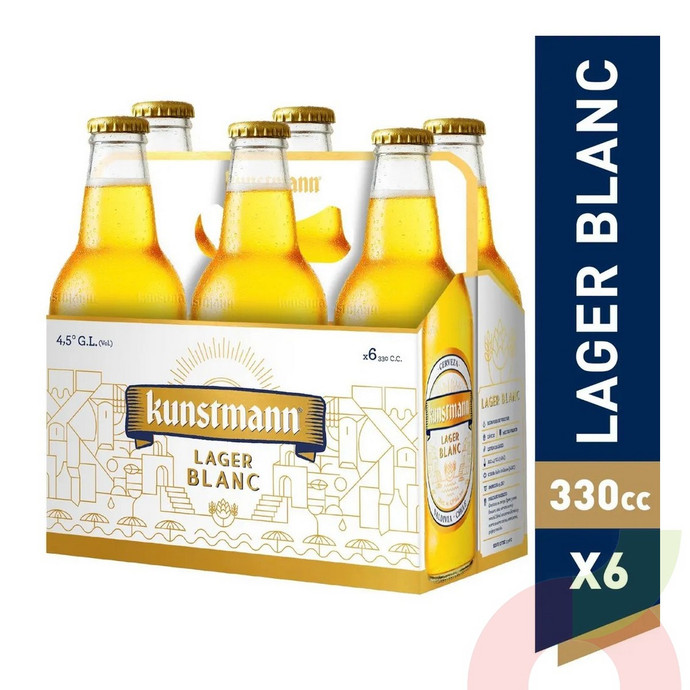 Pack Cerveza Lager Blanc Kunstmann 330Cc 6 Unidades - Kunstamnn Blanc Lager 6 unidades.JPG