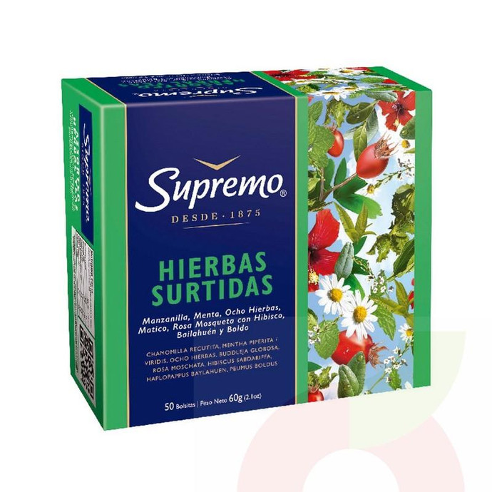 Hierbas Surtidas Supremo 50 Unidades 60Gr  - Hierbas Surtidas Supremo 50 Unid