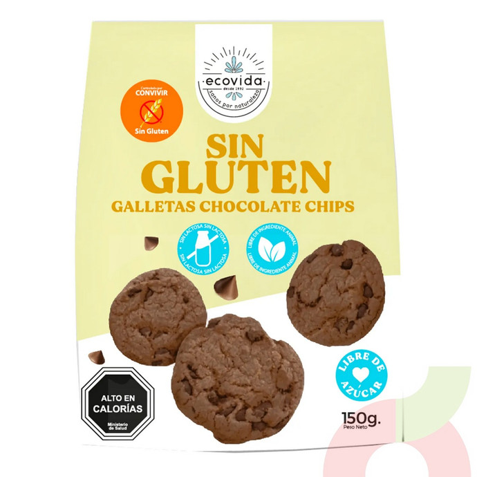 Galletas Chocolate Chips Sin Gluten Ecovida 150Gr  - Galletas Chocolate Chips Ecovida.JPG