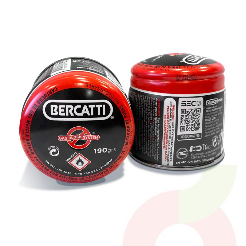 Gas Butano Bercatti 190Gr - Hogar Eltit